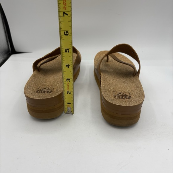 Reef Shoes Womens Size 11 Cushion Sol Hi Platform Sandals‎ Bronze Slide - Picture 7 of 10